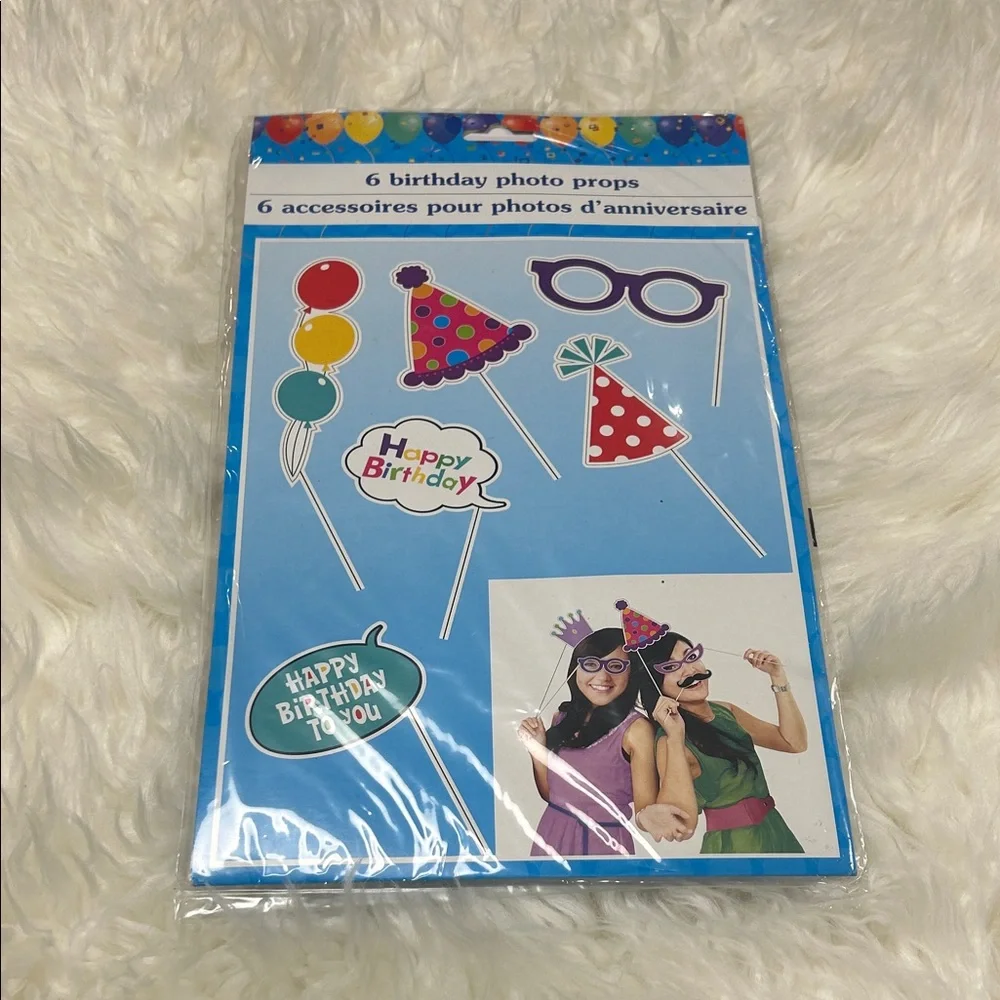 Birthday Photo Props Set - 4 pack